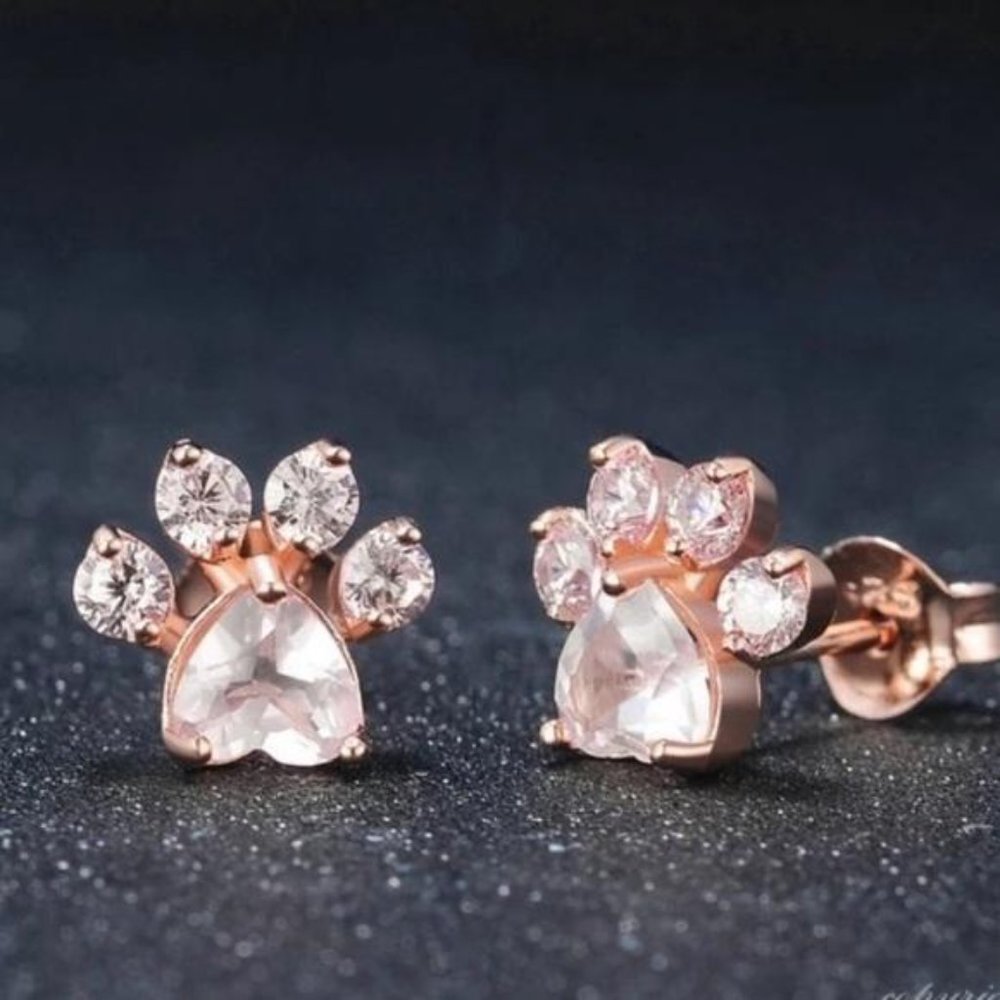 NEW 18K ROSE GOLD EARRINGS, NICE EARRINGS, CUTE EARRINGS. - Picture 2 of 5